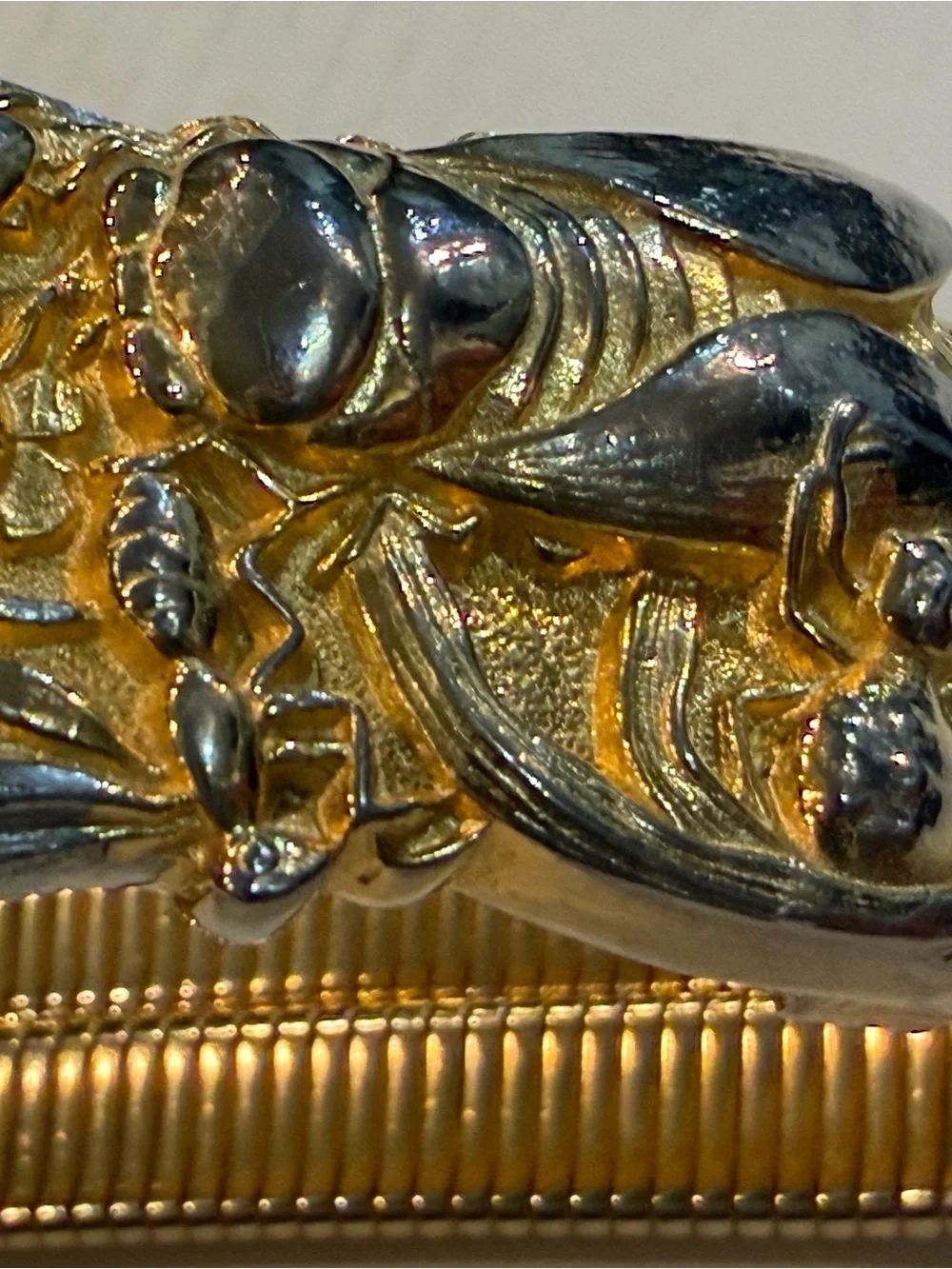 Vintage 1980s Judith Leiber Two-Tone GardenInsect Double Snake Chain Belt